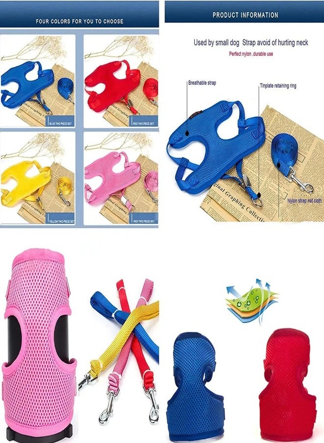 Pups&Pets Puppy Vest Harness and Leash Set Soft Mesh Comfort Fit No Pull No Choke Padded Vest Harness with Leash for Puppy, Cats and Small Pets (Orange) - Image 5